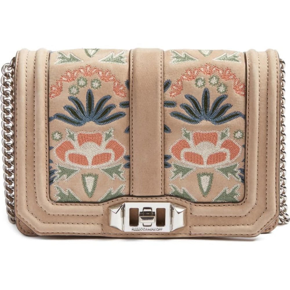 REBECCA MINKOFF embroidered small Love Crossbody